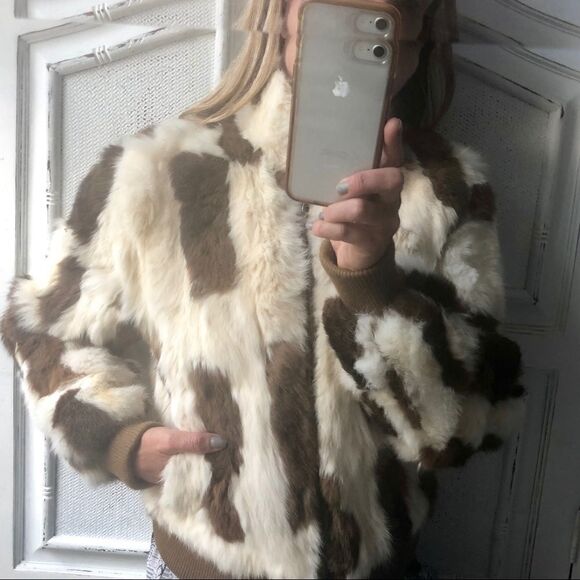 WILSON’S LEATHER FUR JACKET BOMBER - Picture 6 of 8